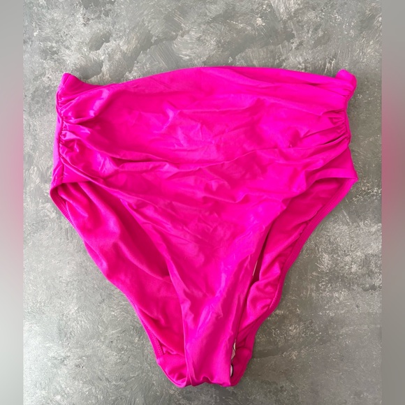 Lauren Ralph Lauren super high rise pink bikini bottoms size 12 new - Picture 1 of 4